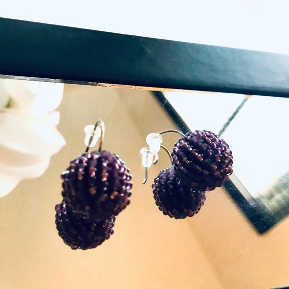 GIOVANNA CHANTAL Handmade Spiked Earrings - Purple - Picture 2 of 7